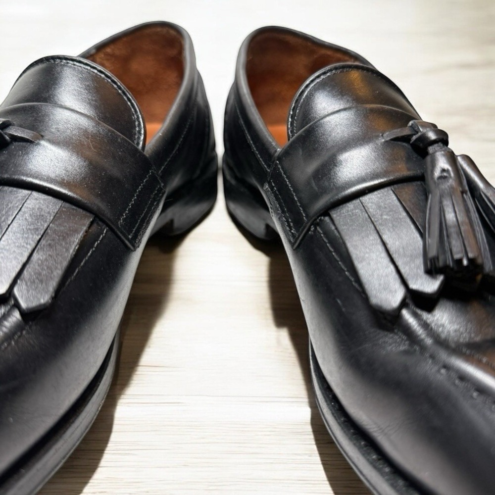 Allen Edmonds Newport Black Mens US 10.5 D Leather USA Kiltie Tassel Loafers EUC - Picture 11 of 12